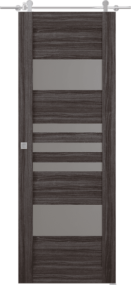 LETI VETRO GRAY OAK BARN BELLDINNI MODERN INTERIOR DOOR - 1