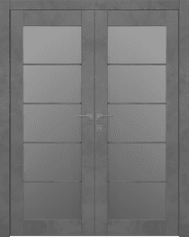 AVON 5 LITE VETRO DARK URBAN DOUBLE BELLDINNI MODERN INTERIOR DOOR - 1