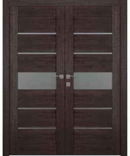 AVON 07-06 VETRO VERALINGA OAK DOUBLE BELLDINNI MODERN INTERIOR DOOR - 1
