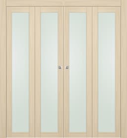 AVON 207 VETRO LOIRE ASH DOUBLE BI-FOLD DOORS BELLDINNI MODERN INTERIOR DOOR - 1