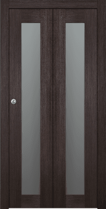 AVON 207 VETRO VERALINGA OAK BI-FOLD BELLDINNI MODERN INTERIOR DOOR - 1