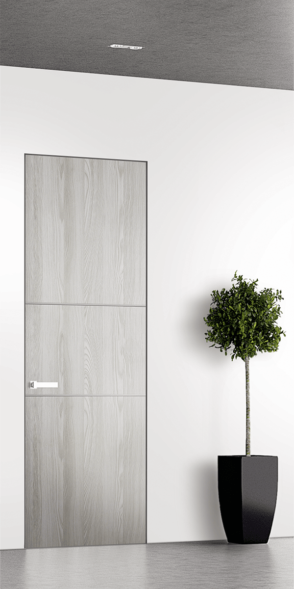 OPTIMA 2H RIBEIRA ASH INVISIBLE METAL FRAME BELLDINNI MODERN INTERIOR DOOR