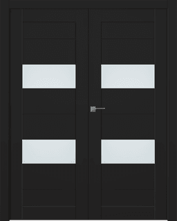 BERTA VETRO BLACK MATTE CLOSET BELLDINNI MODERN INTERIOR DOOR - 1