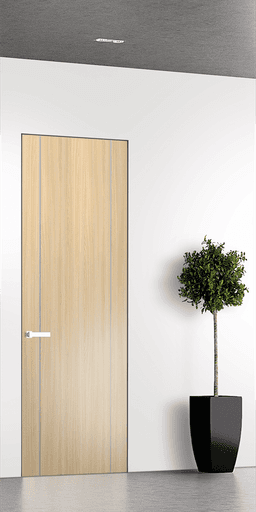 OPTIMA 2U LOIRE ASH INVISIBLE METAL FRAME BELLDINNI MODERN INTERIOR DOOR - 1