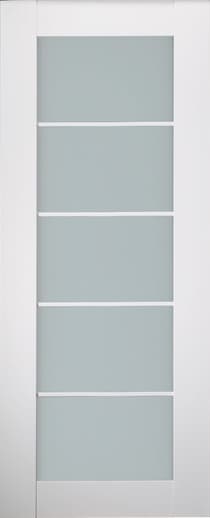 SMART PRO 5 LITE VETRO POLAR WHITE SLAB BELLDINNI MODERN INTERIOR DOOR - 1