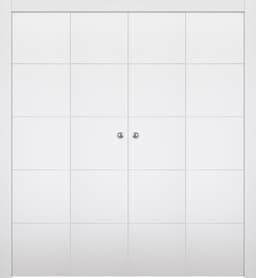 ARVIKA POLAR WHITE DOUBLE BI-FOLD BELLDINNI MODERN INTERIOR DOOR - 1