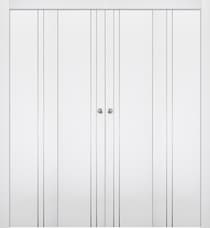 UNICA 2V BIANCO NOBLE DOUBLE BI-FOLD BELLDINNI MODERN INTERIOR DOOR - 1