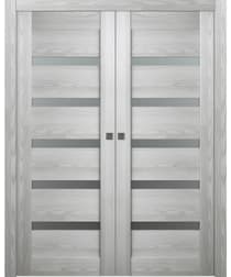 AVON 07-04 VETRO RIBEIRA ASH DOUBLE POCKET BELLDINNI MODERN INTERIOR DOOR - 1