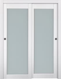 SMART PRO 207 VETRO POLAR WHITE BYPASS BELLDINNI MODERN INTERIOR DOOR - 1
