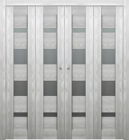 AVON 07-01 VETRO RIBEIRA ASH DOUBLE BI-FOLD BELLDINNI MODERN INTERIOR DOOR - 1
