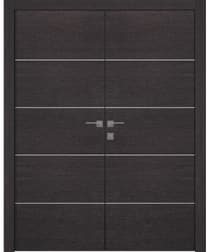 AVANTI 4H BLACK APRICOT DOUBLE BELLDINNI MODERN INTERIOR DOOR - 1
