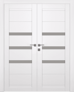 DORA VETRO SNOW WHITE DOUBLE BELLDINNI MODERN INTERIOR DOOR - 1