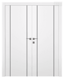 OPTIMA 2U BLACK SNOW WHITE DOUBLE DOORS BELLDINNI MODERN INTERIOR DOOR - 1
