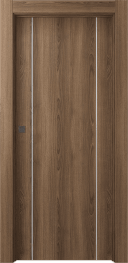 OPTIMA 2U PECAN NUTWOOD POCKET DOORS BELLDINNI MODERN INTERIOR DOOR - 1