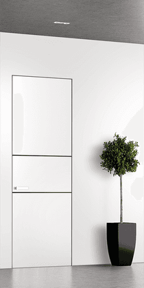 SMART PRO 2H BLACK POLAR WHITE DOUBLE INVISIBLE METAL FRAME BELLDINNI MODERN INTERIOR DOOR - 1