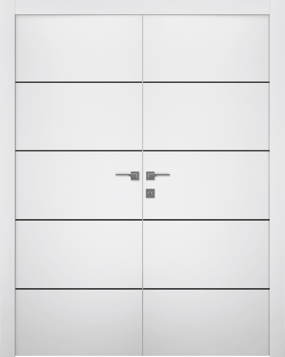 PALLADIO 4H BLACK BIANCO NOBLE DOUBLE DOORS BELLDINNI MODERN INTERIOR DOOR