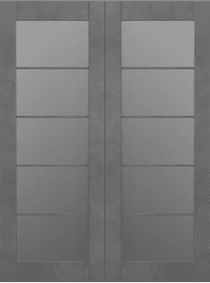 AVON 5 LITE VETRO DARK URBAN DOUBLE BELLDINNI MODERN INTERIOR DOOR - 2