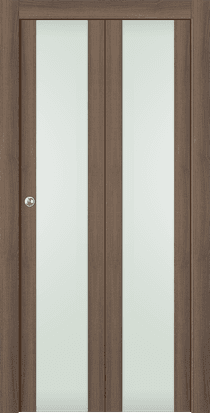 AVON 202 VETRO PECAN NUTWOOD BI-FOLD DOORS BELLDINNI MODERN INTERIOR DOOR - 1