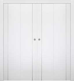 OPTIMA 2U SNOW WHITE DOUBLE BI-FOLD BELLDINNI MODERN INTERIOR DOOR - 1