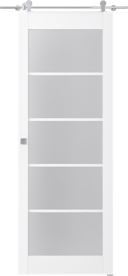 PALLADIO 5 LITE VETRO BIANCO NOBLE DOUBLE BARN BELLDINNI MODERN INTERIOR DOOR - 1