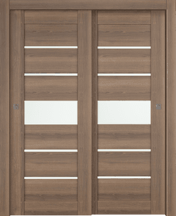 AVON 07-06 VETRO PECAN NUTWOOD BYPASS DOORS BELLDINNI MODERN INTERIOR DOOR - 1