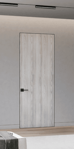 OPTIMA RIBEIRA ASH DOUBLE INVISIBLE METAL FRAME BELLDINNI MODERN INTERIOR DOOR - 2