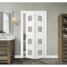 BERTA VETRO SNOW WHITE BI-FOLD BELLDINNI MODERN INTERIOR DOOR - 2