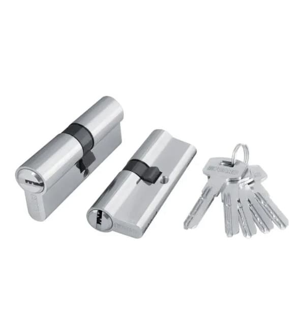 Door Cylinder Double side key Satin Nickel