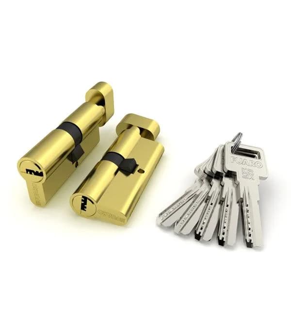 Door Cylinder Single side key Gold