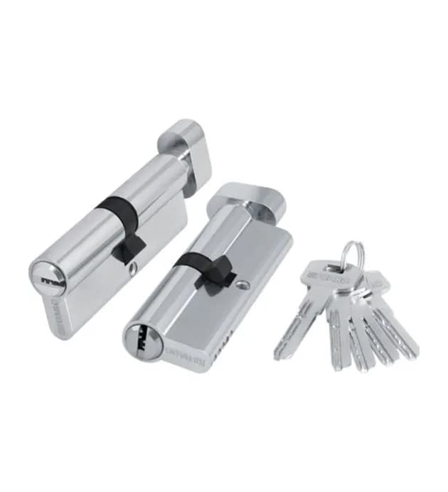 Door Cylinder Single side key Satin Nickel