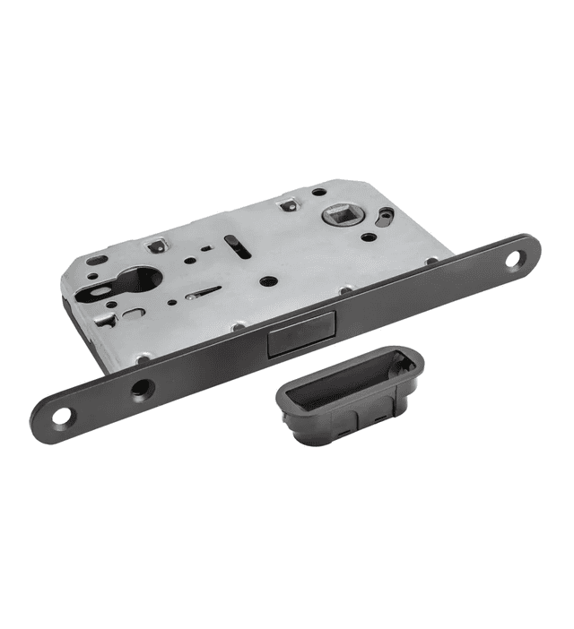 Keyed magnetic door lock black