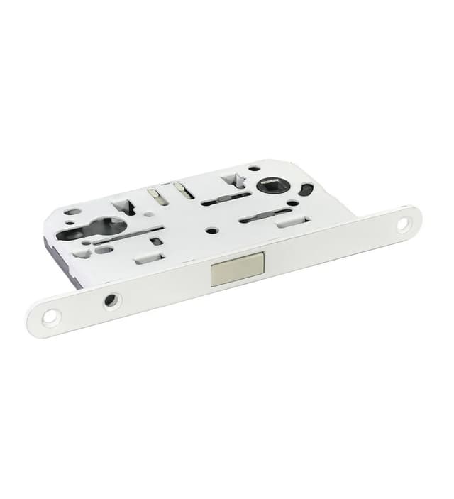 Keyed magnetic door lock white
