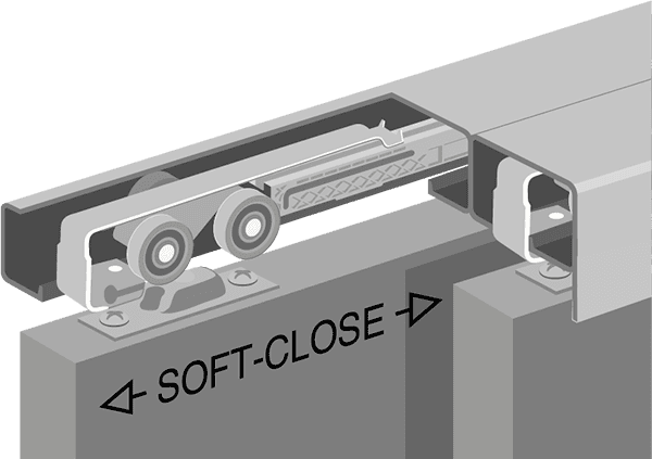 JOHNSON DOOR HARDWARE 100SD 2-DOOR PART SET