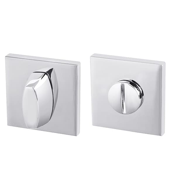 DOOR COVER PLATE PRIVACY CHROME