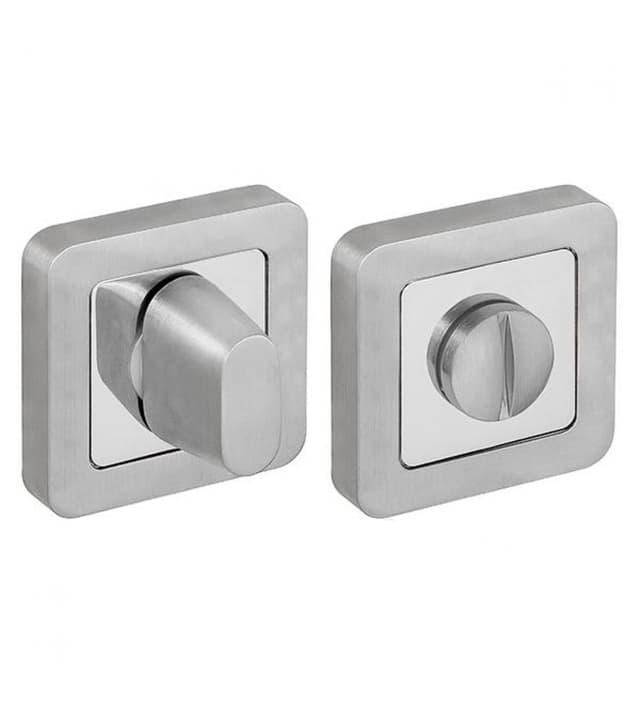 DOOR COVER PLATE PRIVACY SATIN CHROME/CHROME