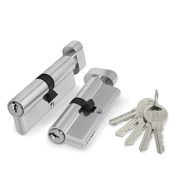 Door Cylinder R602 70 MM CP Single Side Key