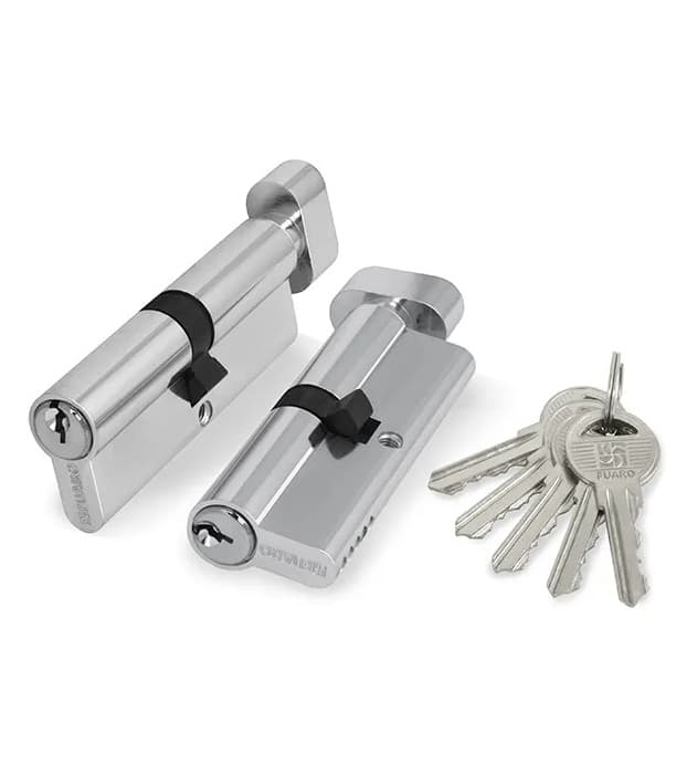 Door Cylinder R602 70 MM CP Single Side Key