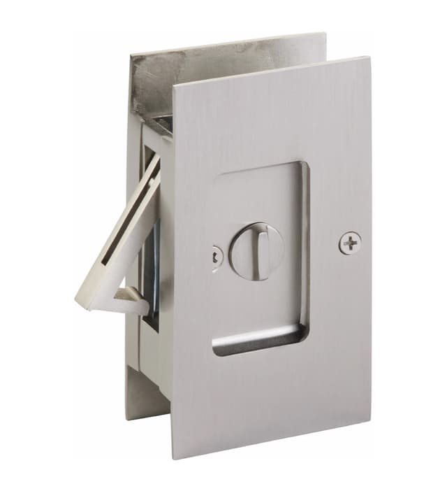 Emtek Rectangular Pocket Door Locks Privacy Satin Nickel US15