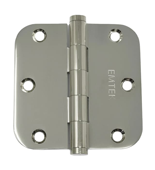 3 1/2" x 3 1/2" Residential Duty Hinge with 5/8" Radius Corners 91033 US26 Polished Chrome