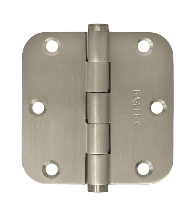 3 1/2" x 3 1/2" Residential Duty Door Hinge with 5/8" Radius Corners 91033 Satin Nickel
